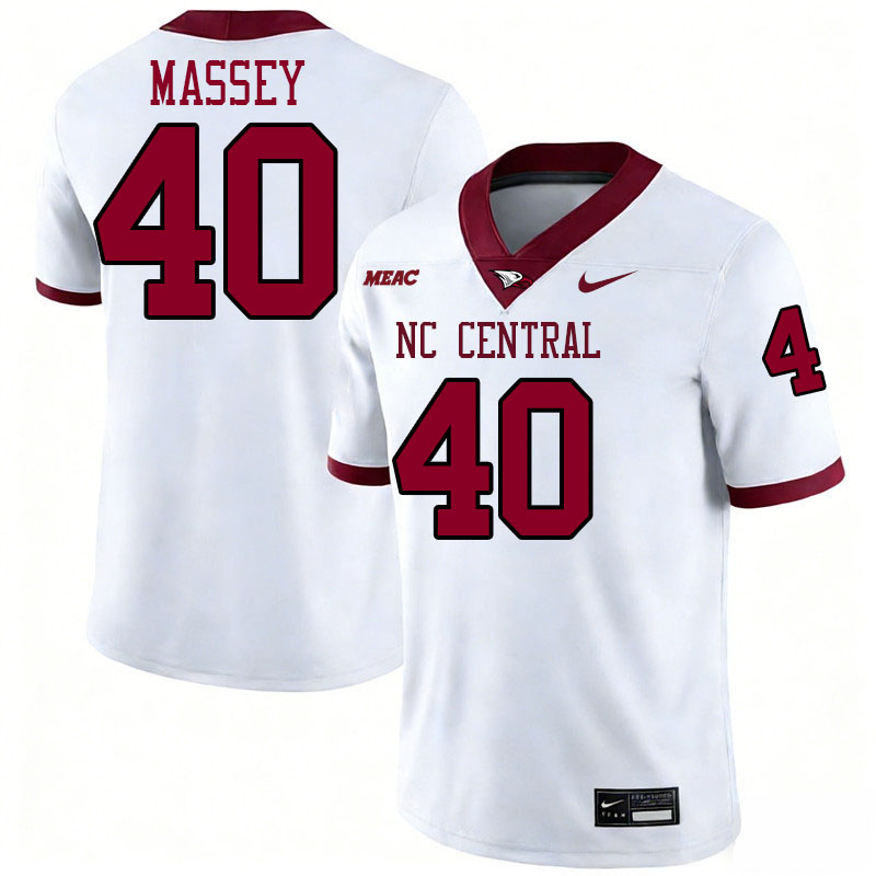 North Carolina Central Eagles #40 Robert Massey College Football Jerseys,Uniforms Stitched-White